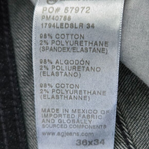 AG Adriano Goldschmied The Everett Slim Straight Jean Men's Japanese Denim 36x34 - Picture 8 of 8